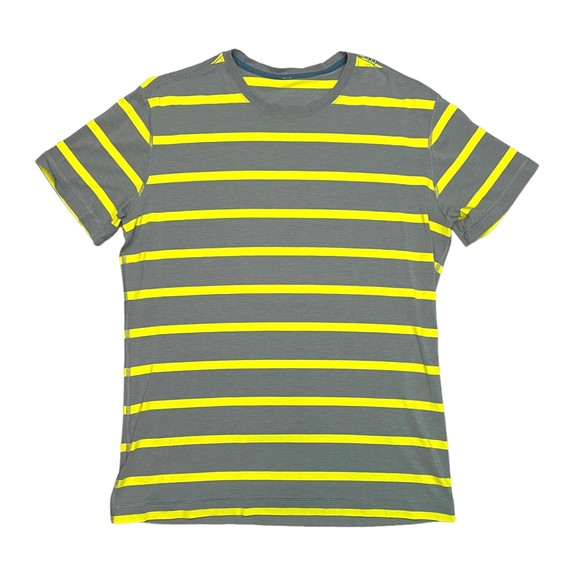 lululemon athletica Other - Men's Lululemon Casual Shirt - Gray/Neon Yellow Stripe - Large